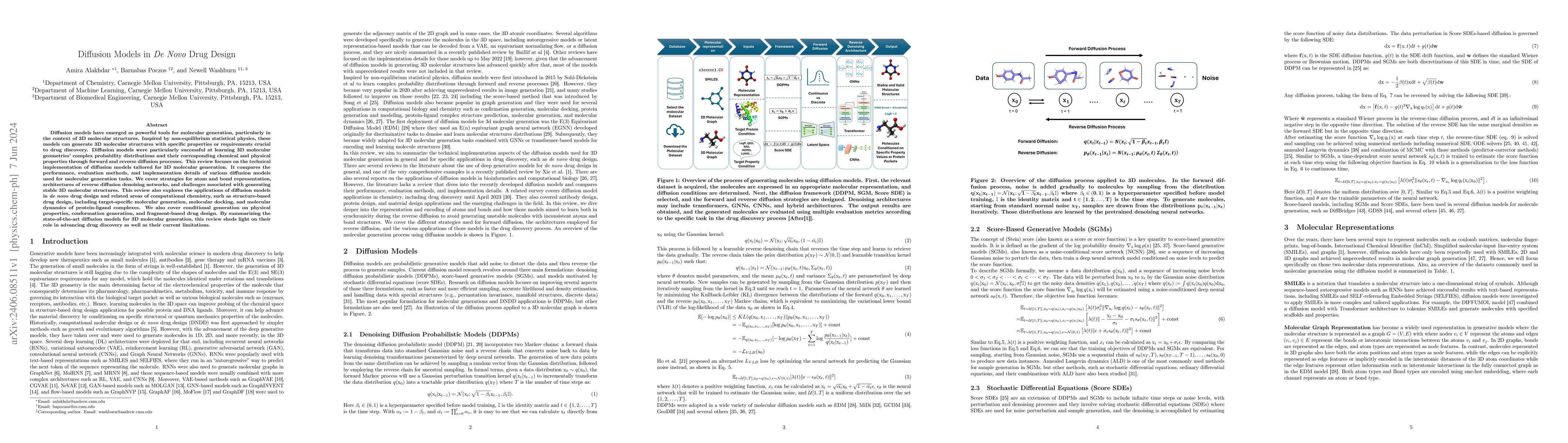 Thumbnail for Diffusion Models in $\textit{De Novo}$ Drug Design