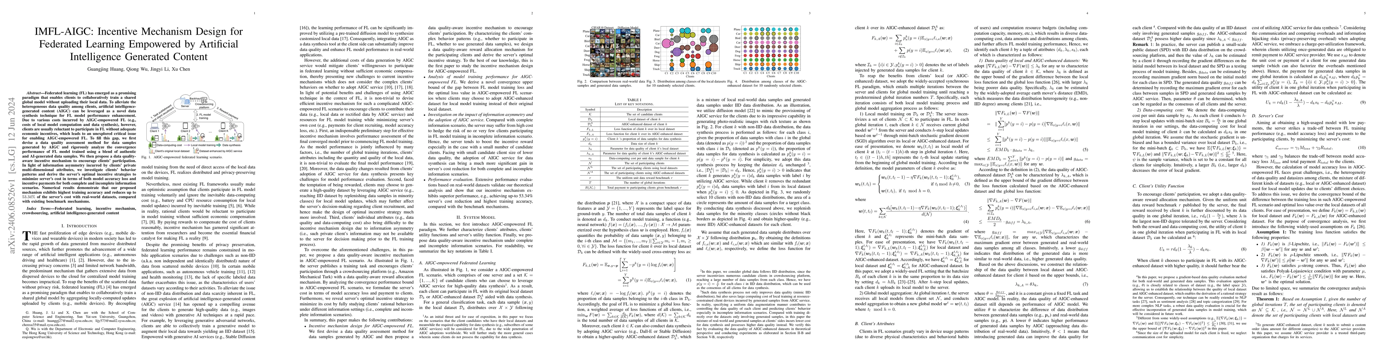 Thumbnail for IMFL-AIGC: Incentive Mechanism Design for Federated Learning Empowered
  by Artificial Intelligence Generated Content