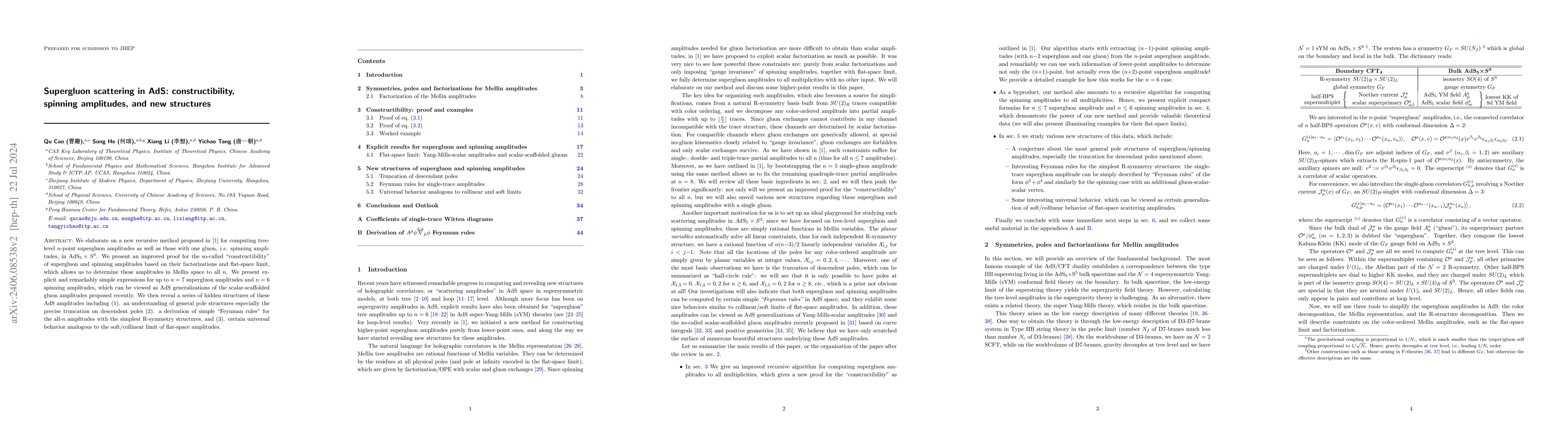 Thumbnail for Supergluon scattering in AdS: constructibility, spinning amplitudes, and
  new structures