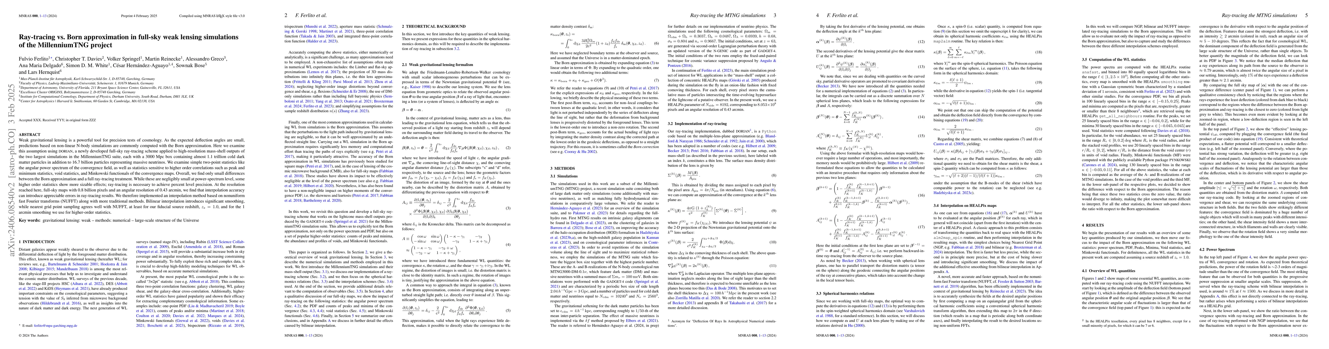 Thumbnail for Ray-tracing vs. Born approximation in full-sky weak lensing simulations
  of the MillenniumTNG project