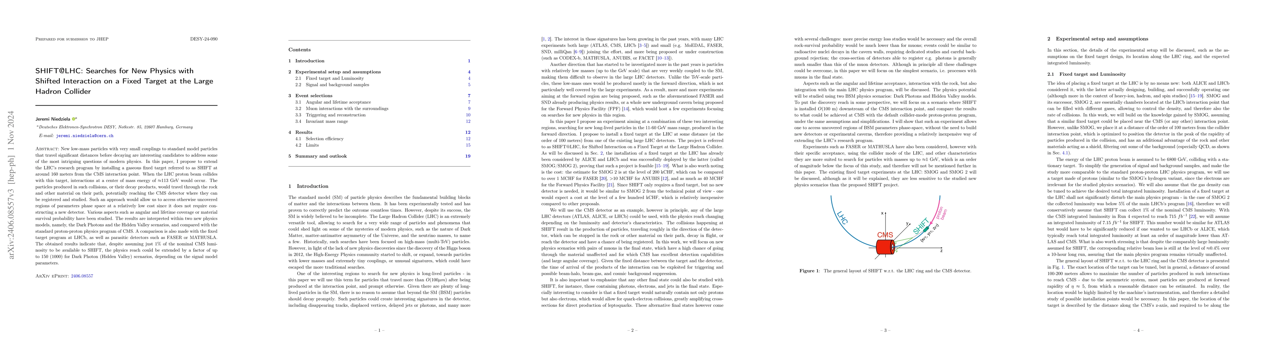 Thumbnail for SHIFT@LHC: Searches for New Physics with Shifted Interaction on a Fixed
  Target at the Large Hadron Collider