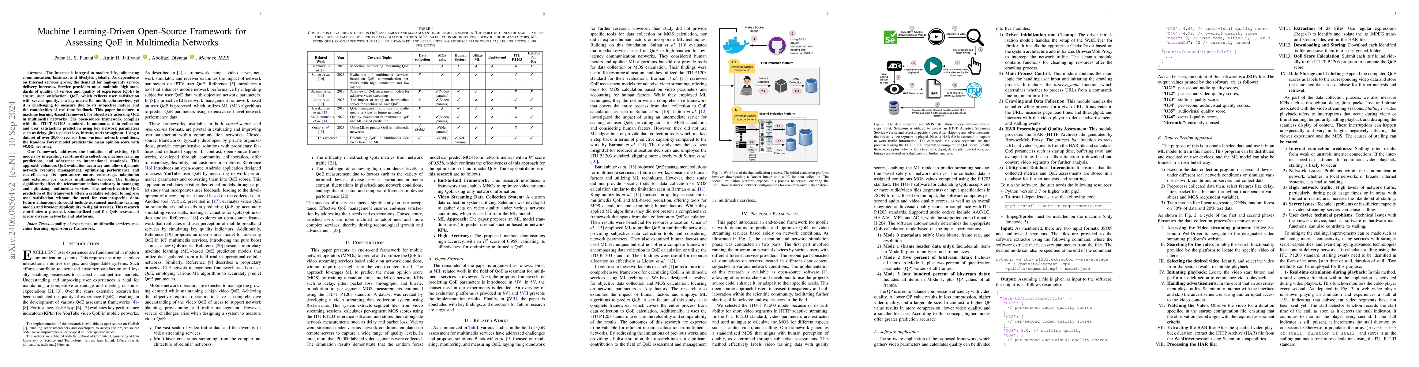 Thumbnail for A new approach for predicting the Quality of Experience in multimedia
  services using machine learning