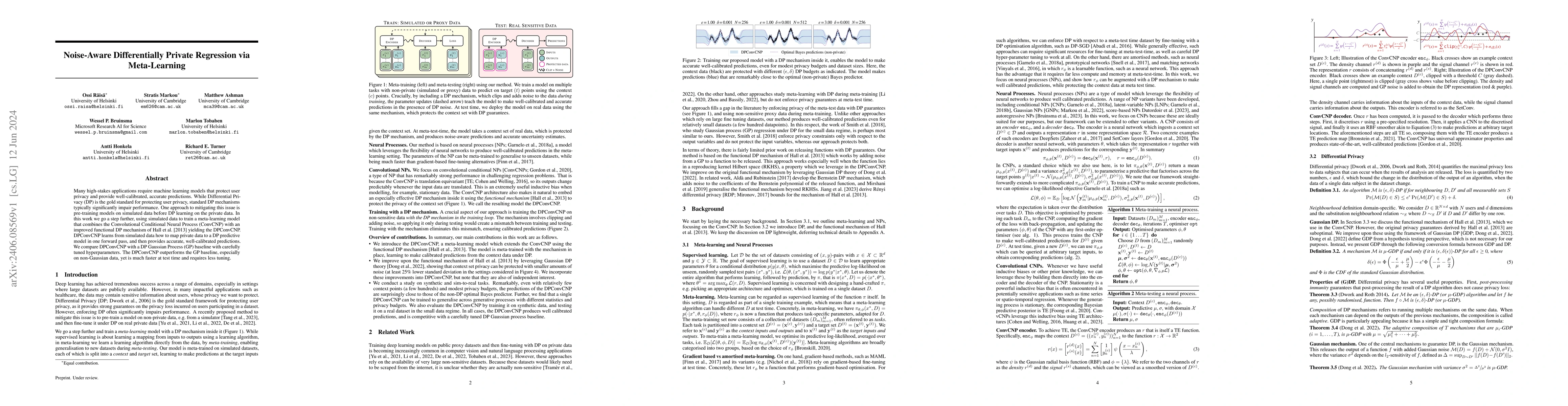 Thumbnail for Noise-Aware Differentially Private Regression via Meta-Learning