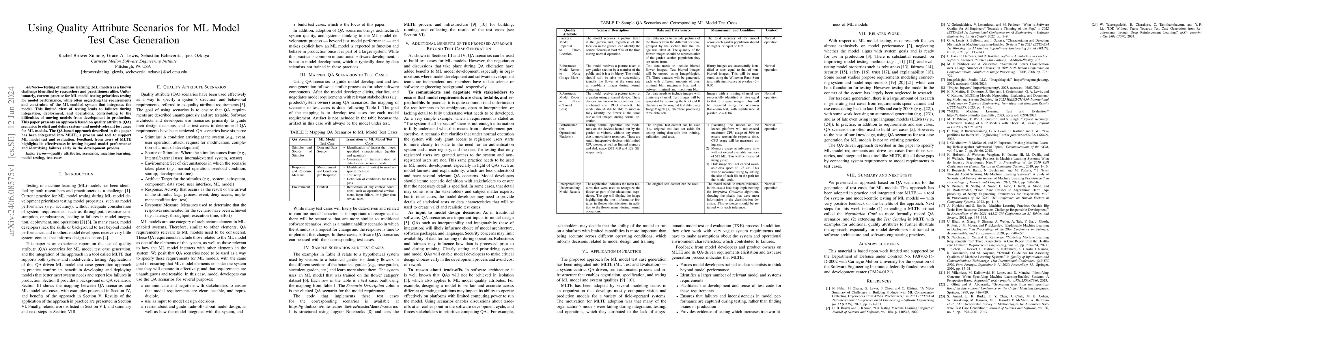 Thumbnail for Using Quality Attribute Scenarios for ML Model Test Case Generation