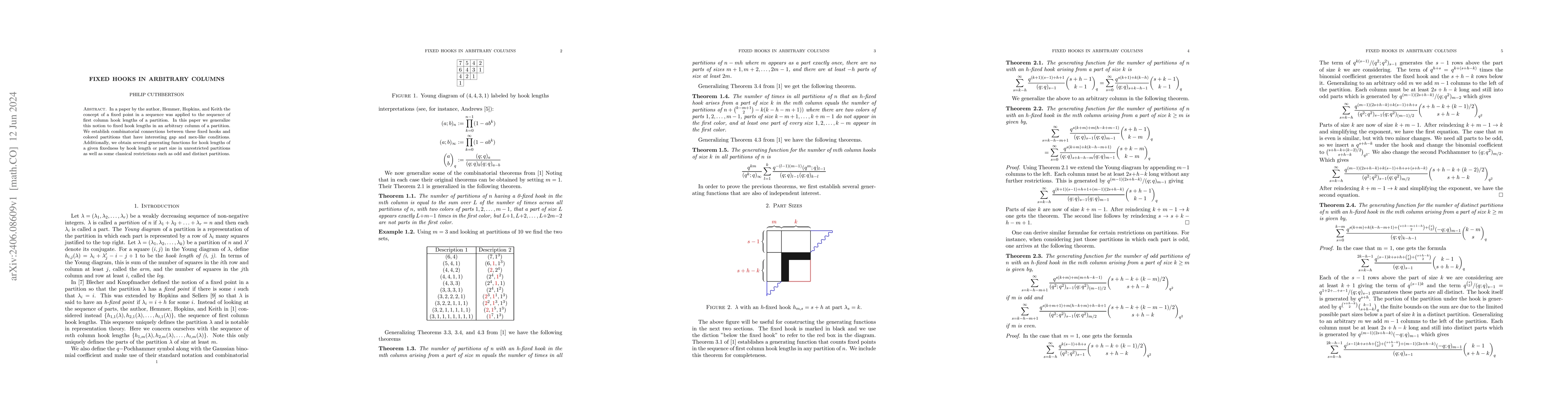 Thumbnail for Fixed hooks in arbitrary columns