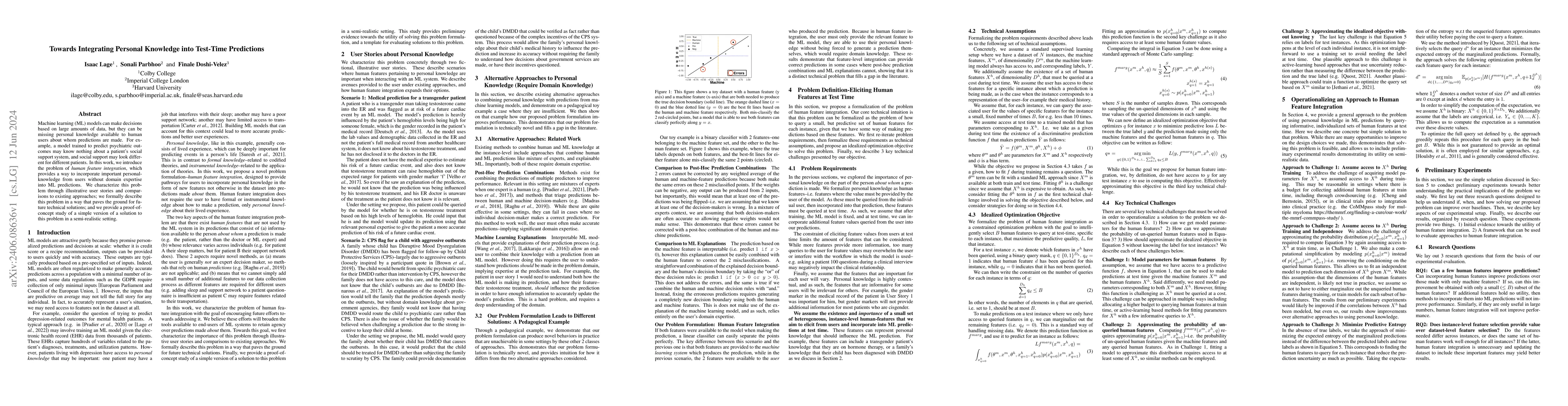 Thumbnail for Towards Integrating Personal Knowledge into Test-Time Predictions