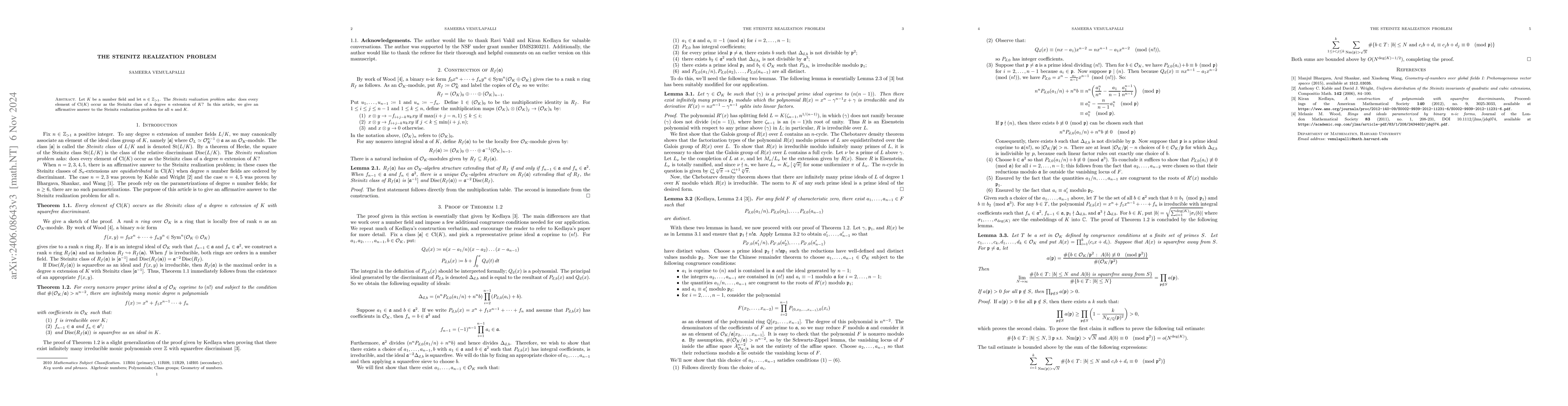 Thumbnail for The Steinitz Realization Problem