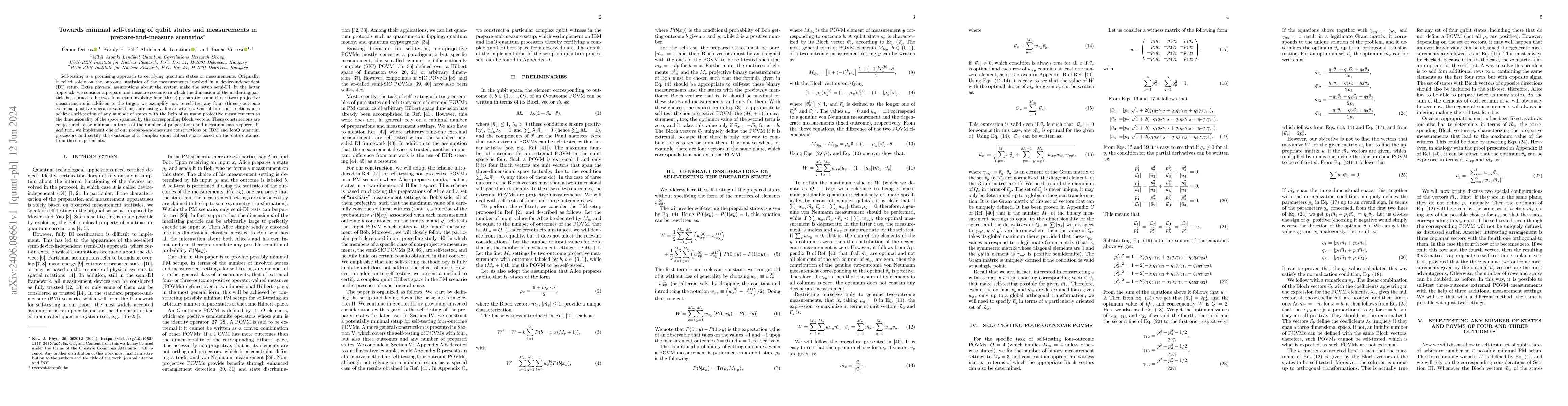 Thumbnail for Towards minimal self-testing of qubit states and measurements in
  prepare-and-measure scenarios