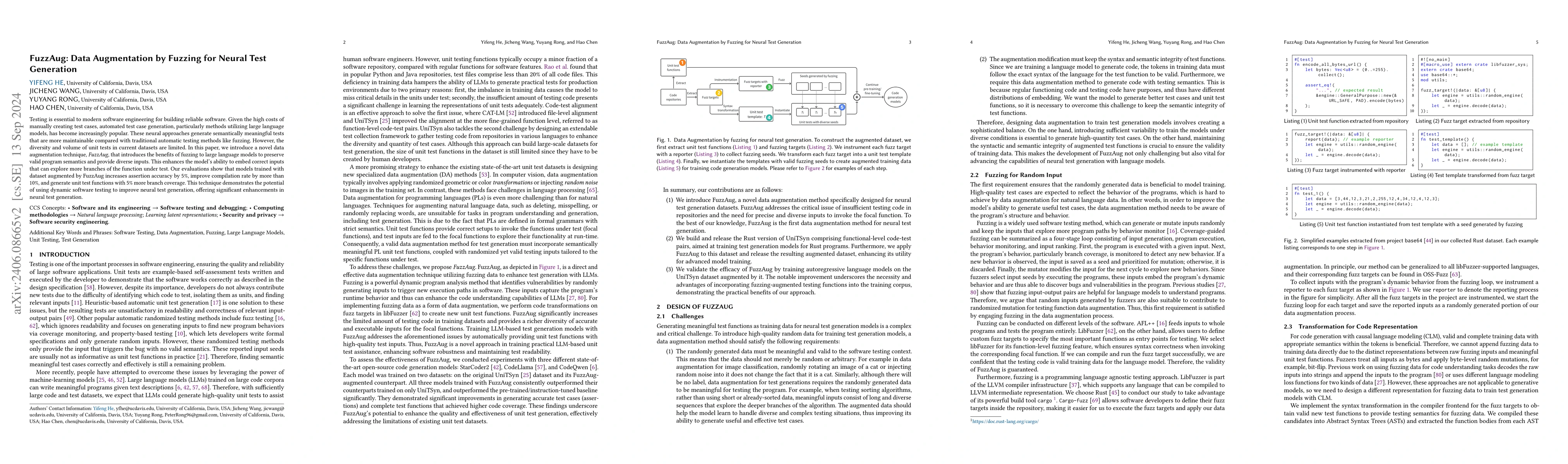 Thumbnail for Exploring Fuzzing as Data Augmentation for Neural Test Generation