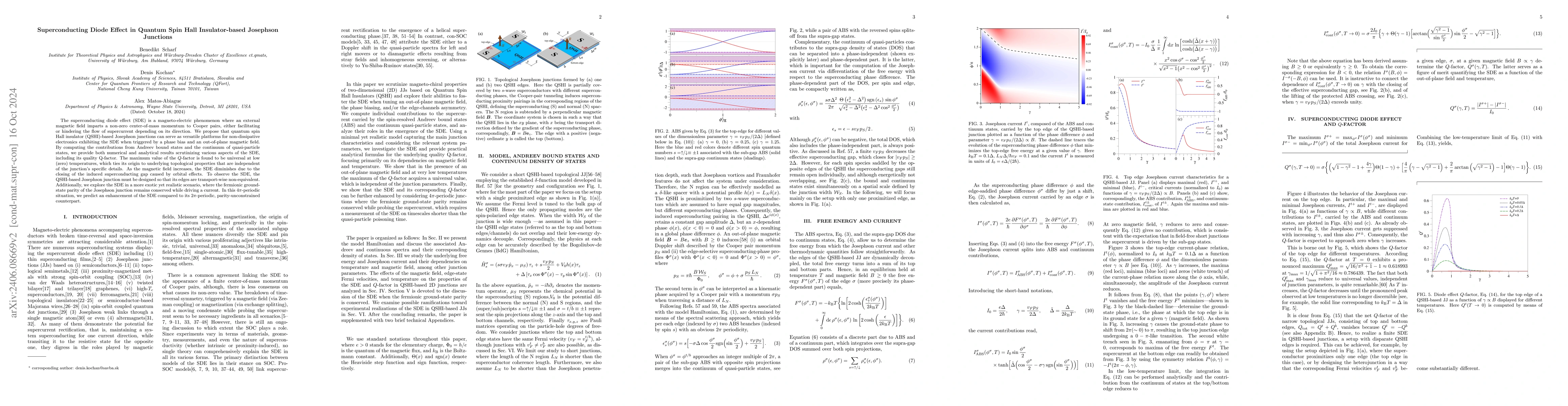 Thumbnail for Superconducting Diode Effect in Quantum Spin Hall Insulator-based
  Josephson Junctions