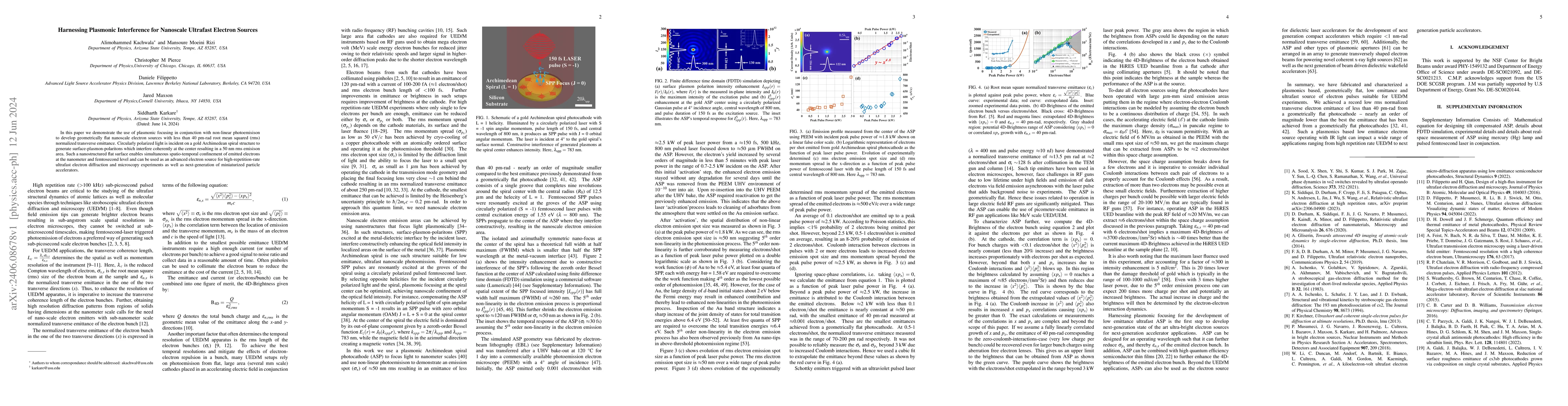 Thumbnail for Harnessing Plasmonic Interference for Nanoscale Ultrafast Electron
  Sources