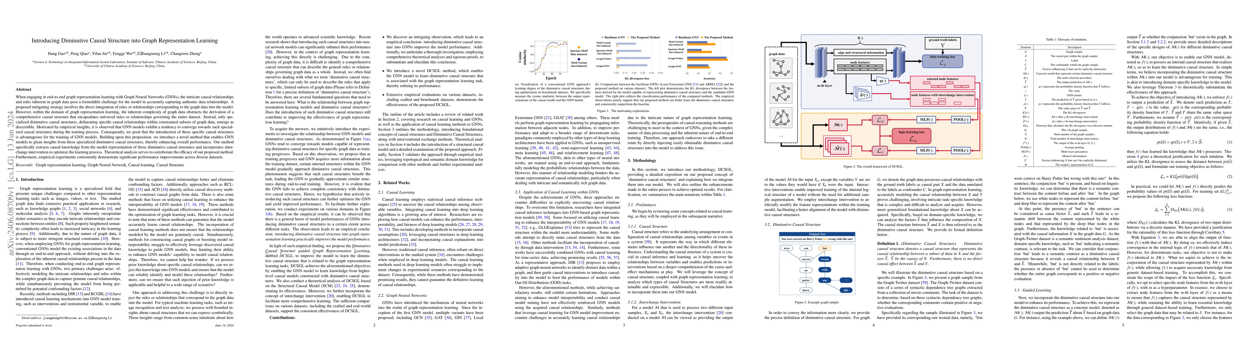 Thumbnail for Introducing Diminutive Causal Structure into Graph Representation
  Learning