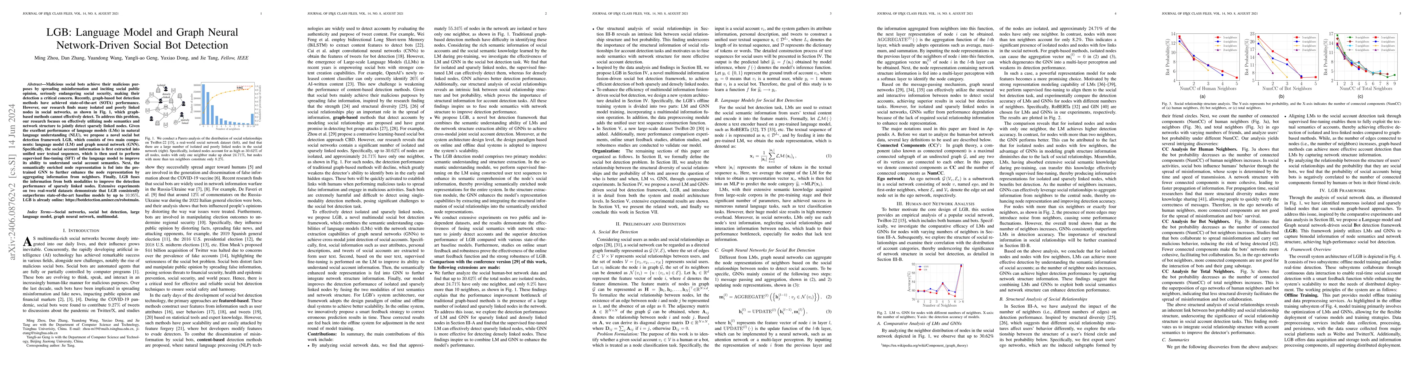 Thumbnail for LGB: Language Model and Graph Neural Network-Driven Social Bot Detection