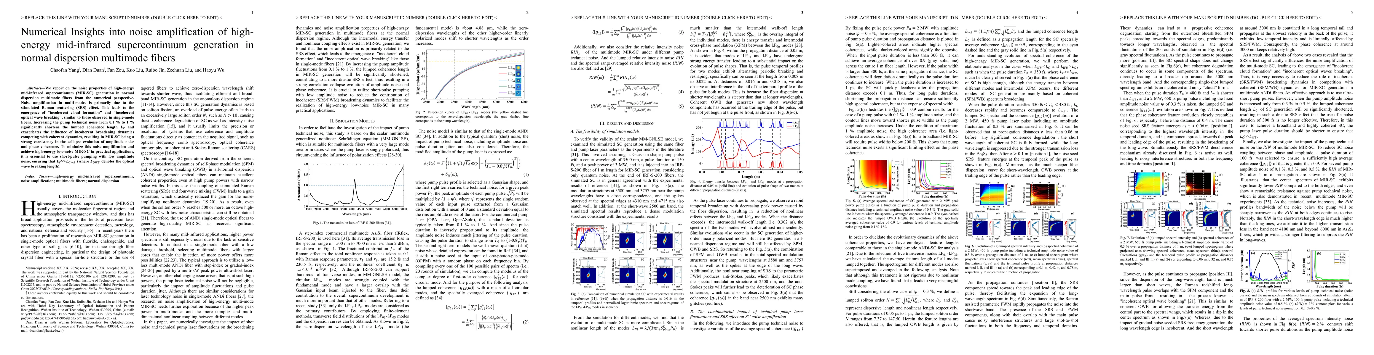 Thumbnail for Numerical Insights into noise amplification of high-energy mid-infrared
  supercontinuum generation in normal dispersion multimode fibers
