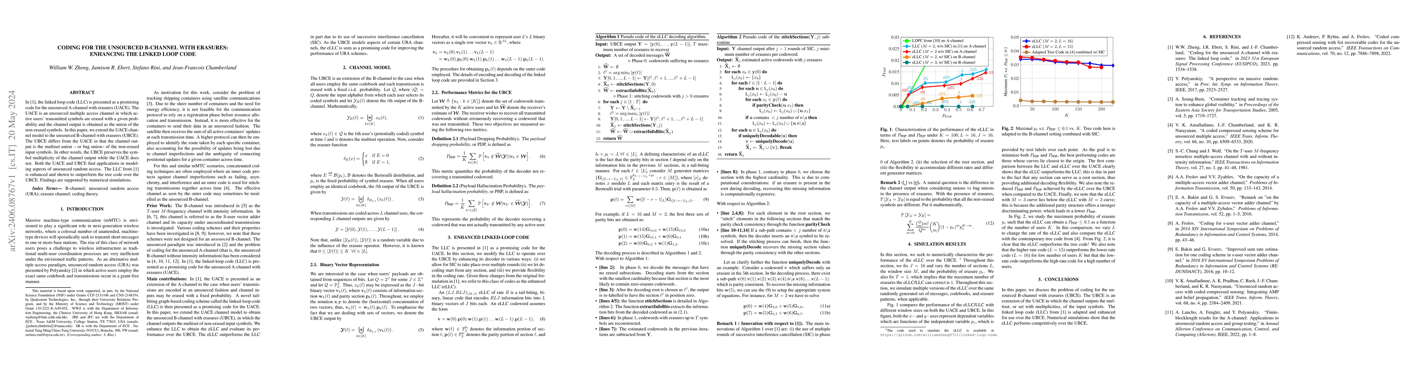 Thumbnail for Coding for the unsourced B-channel with erasures: enhancing the linked
  loop code