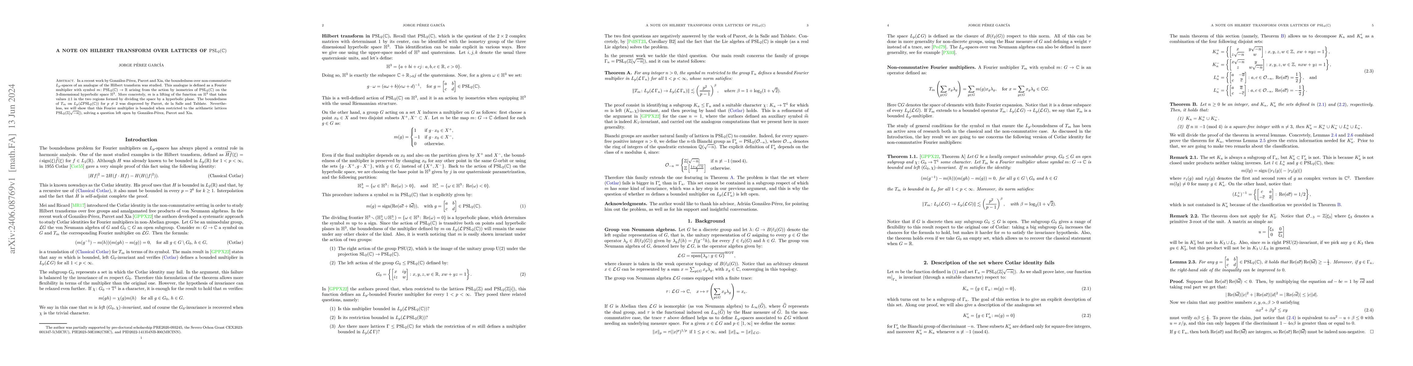 Thumbnail for A note on Hilbert transform over lattices of
  $\mathrm{PSL}_2(\mathbb{C})$