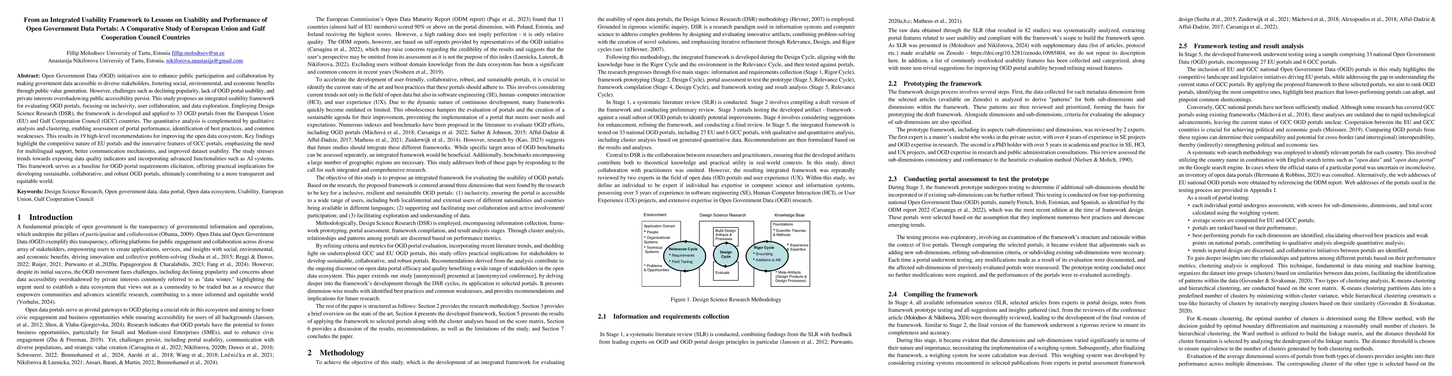 Thumbnail for From an Integrated Usability Framework to Lessons on Usability and
  Performance of Open Government Data Portals: A Comparative Study of European
  Union and Gulf Cooperation Council Countries