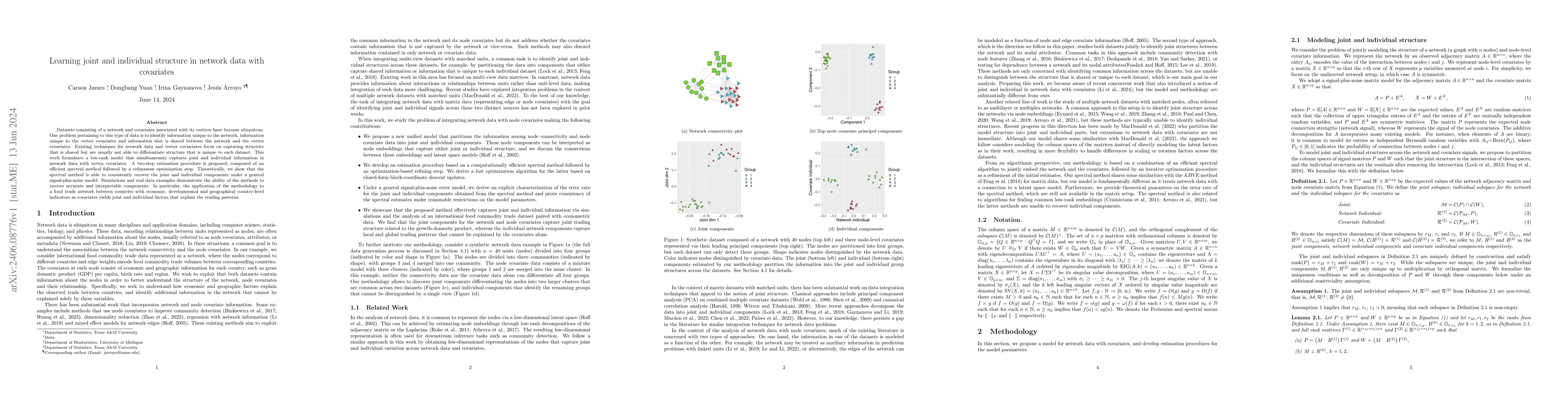 Thumbnail for Learning Joint and Individual Structure in Network Data with Covariates