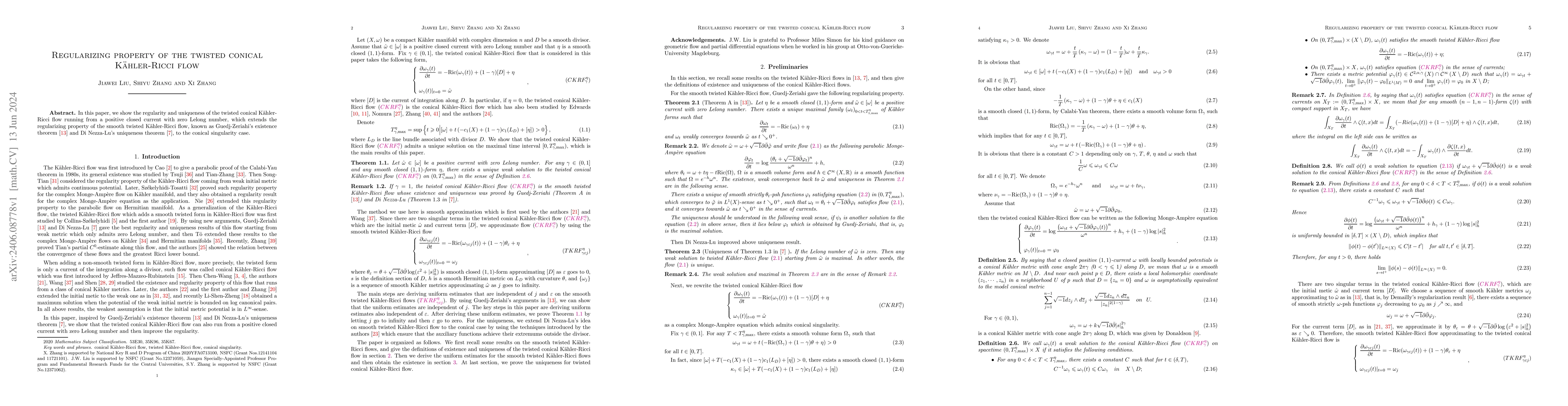 Thumbnail for Regularizing property of the twisted conical K\"ahler-Ricci flow