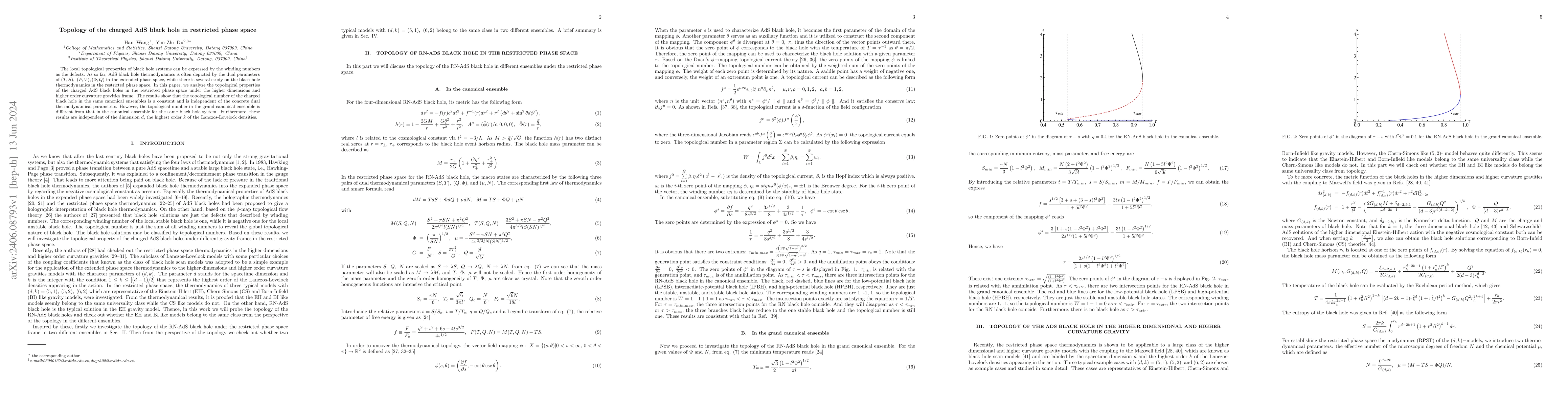 Thumbnail for Topology of the charged AdS black hole in restricted phase space
