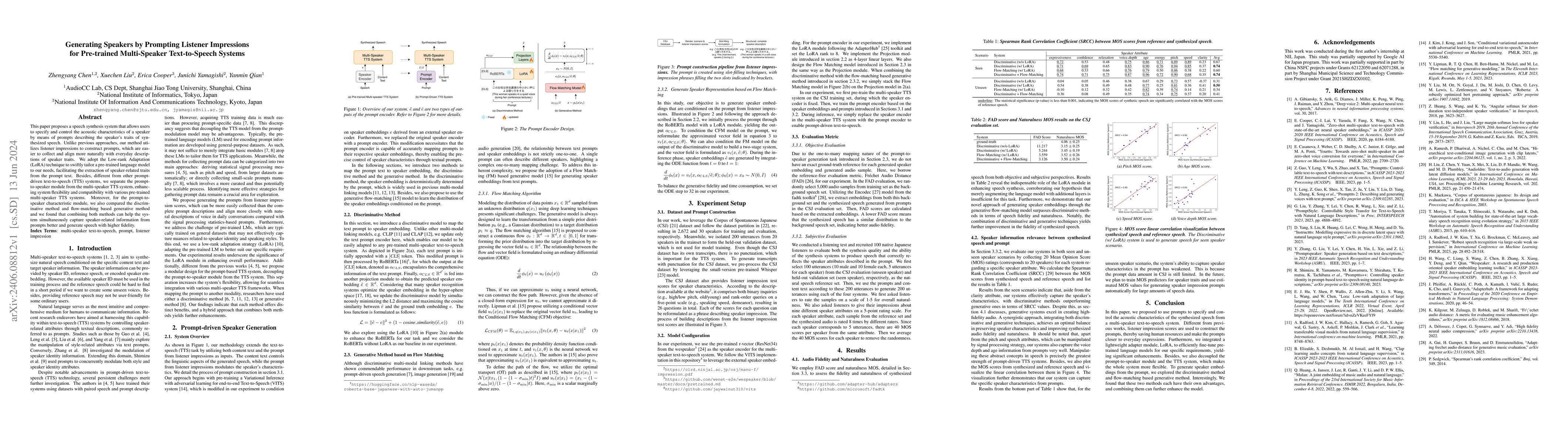 Thumbnail for Generating Speakers by Prompting Listener Impressions for Pre-trained
  Multi-Speaker Text-to-Speech Systems