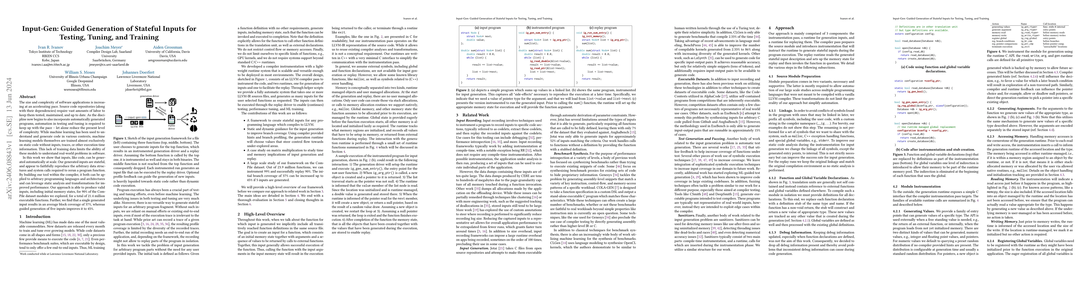 Thumbnail for Input-Gen: Guided Generation of Stateful Inputs for Testing, Tuning, and
  Training