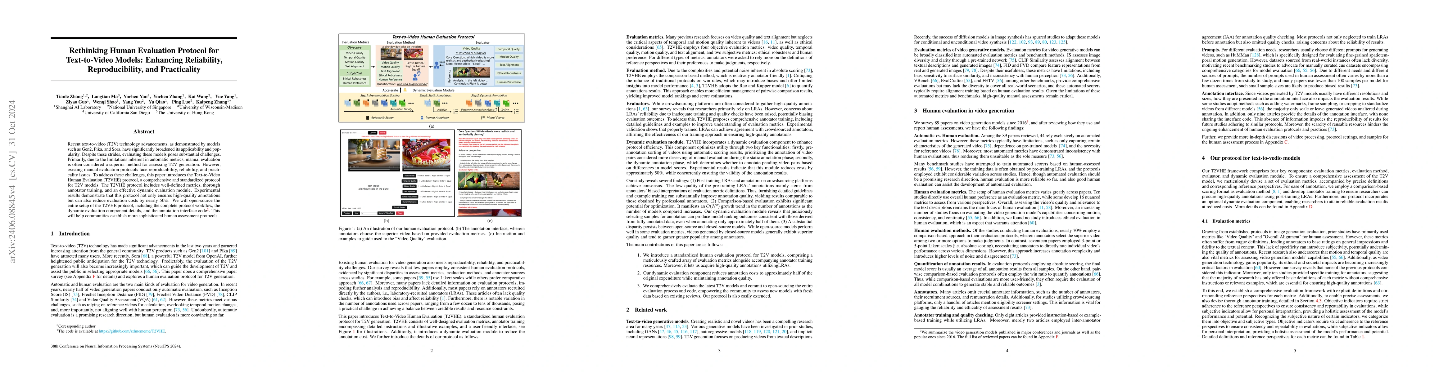 Thumbnail for Rethinking Human Evaluation Protocol for Text-to-Video Models: Enhancing
  Reliability,Reproducibility, and Practicality
