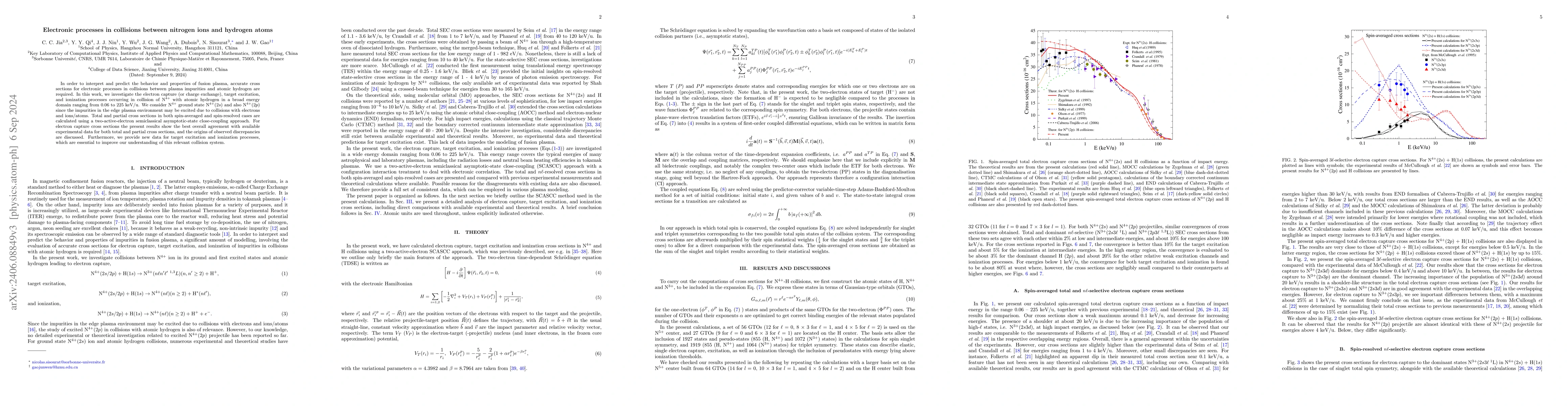Thumbnail for Electronic processes in collisions between nitrogen impurity ions and
  hydrogen atoms