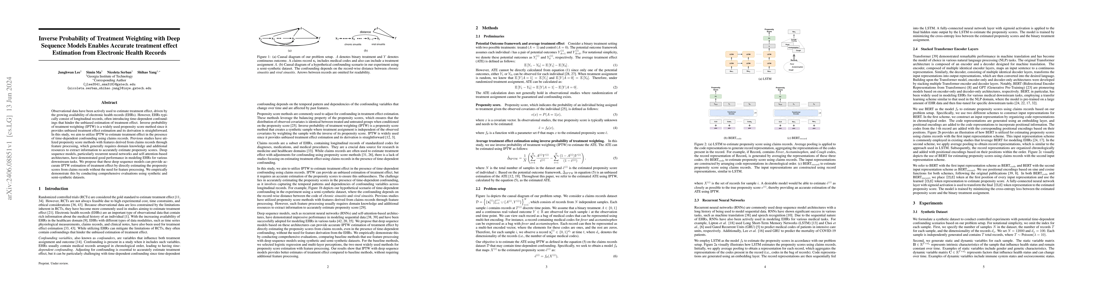 Thumbnail for Inverse Probability of Treatment Weighting with Deep Sequence Models
  Enables Accurate treatment effect Estimation from Electronic Health Records