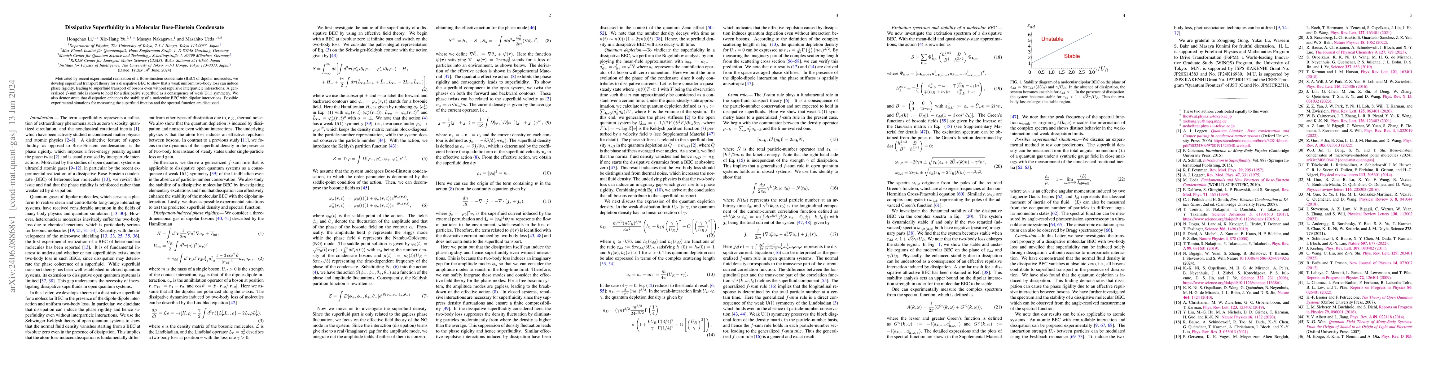 Thumbnail for Dissipative Superfluidity in a Molecular Bose-Einstein Condensate