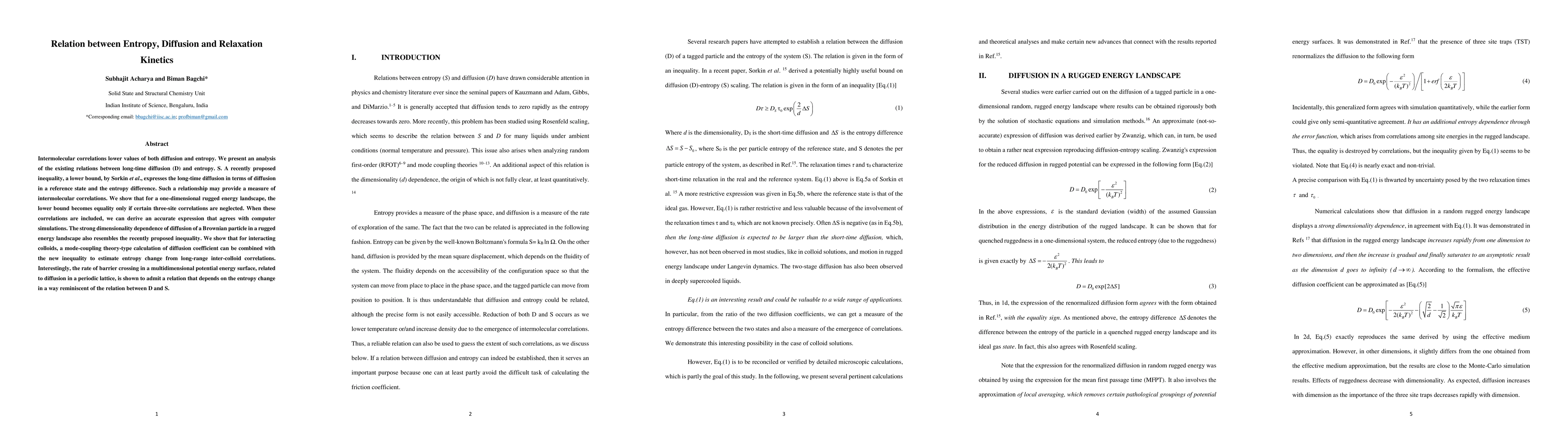 Thumbnail for Relation between Entropy, Diffusion and Relaxation Kinetics