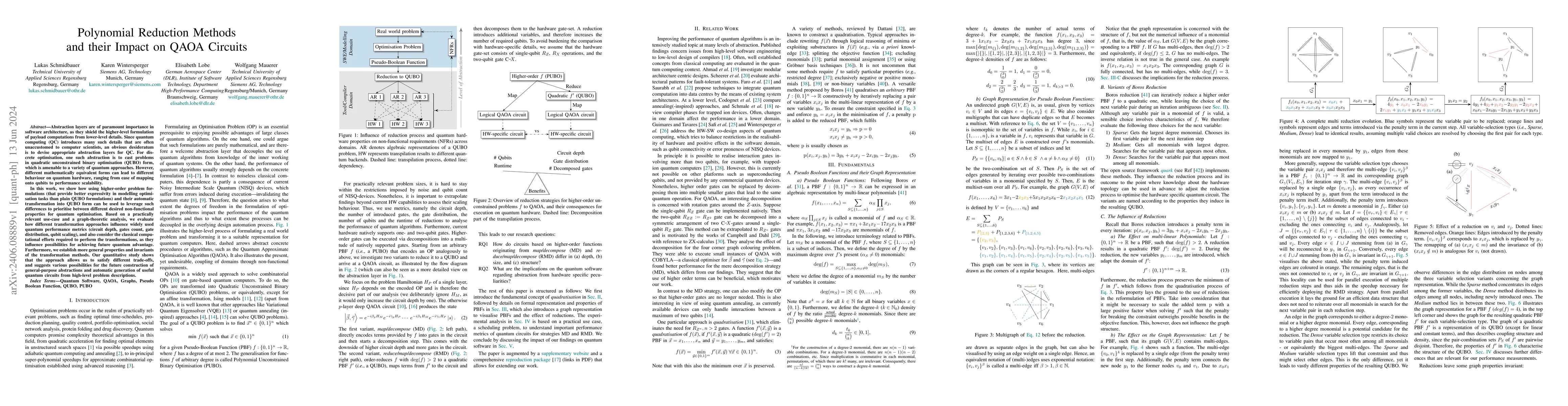 Thumbnail for Polynomial Reduction Methods and their Impact on QAOA Circuits
