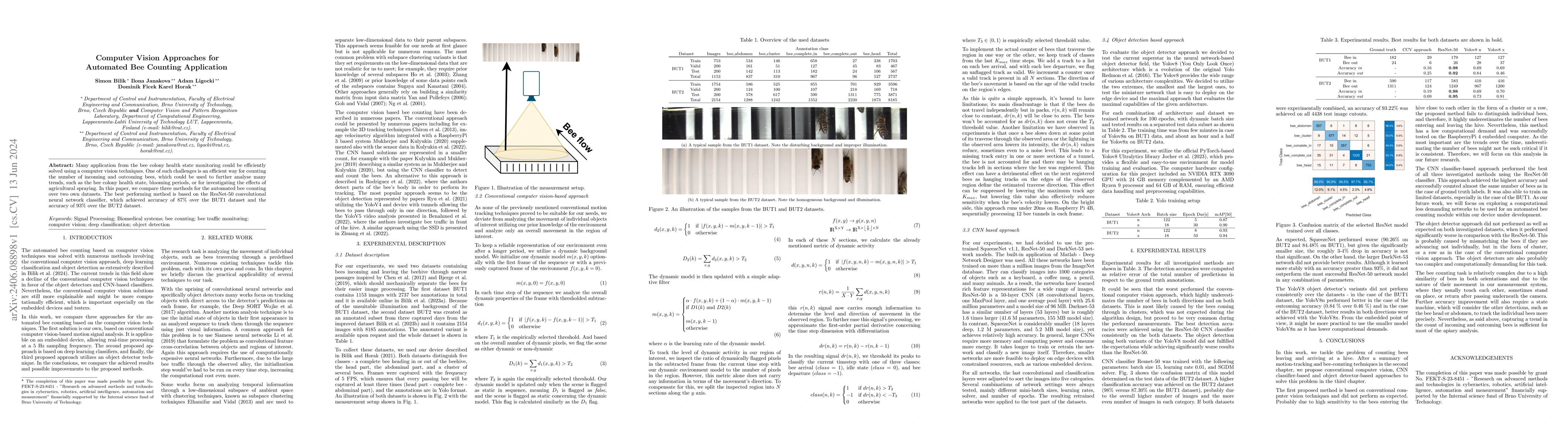 Thumbnail for Computer Vision Approaches for Automated Bee Counting Application