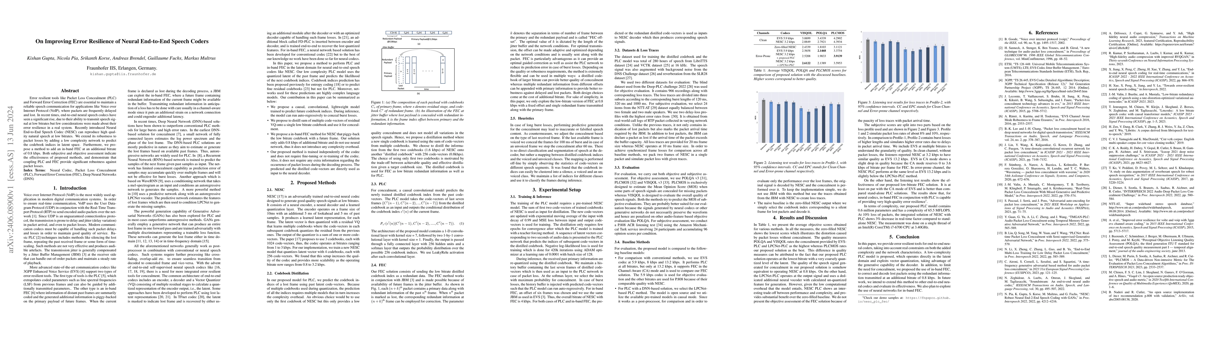 Thumbnail for On Improving Error Resilience of Neural End-to-End Speech Coders