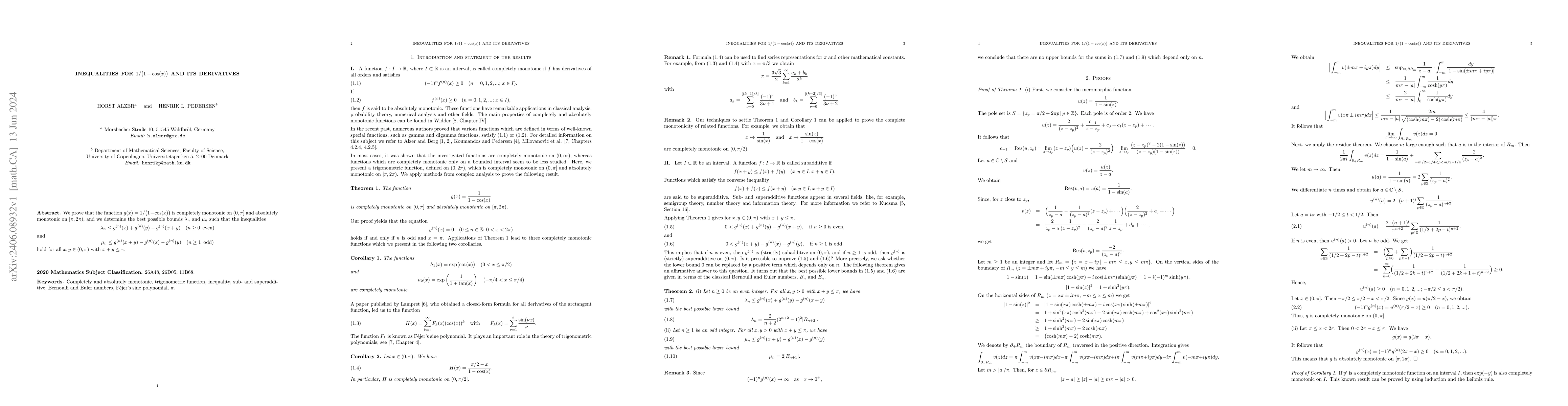 Thumbnail for Inequalities for 1/(1-cos(x)) and its derivatives