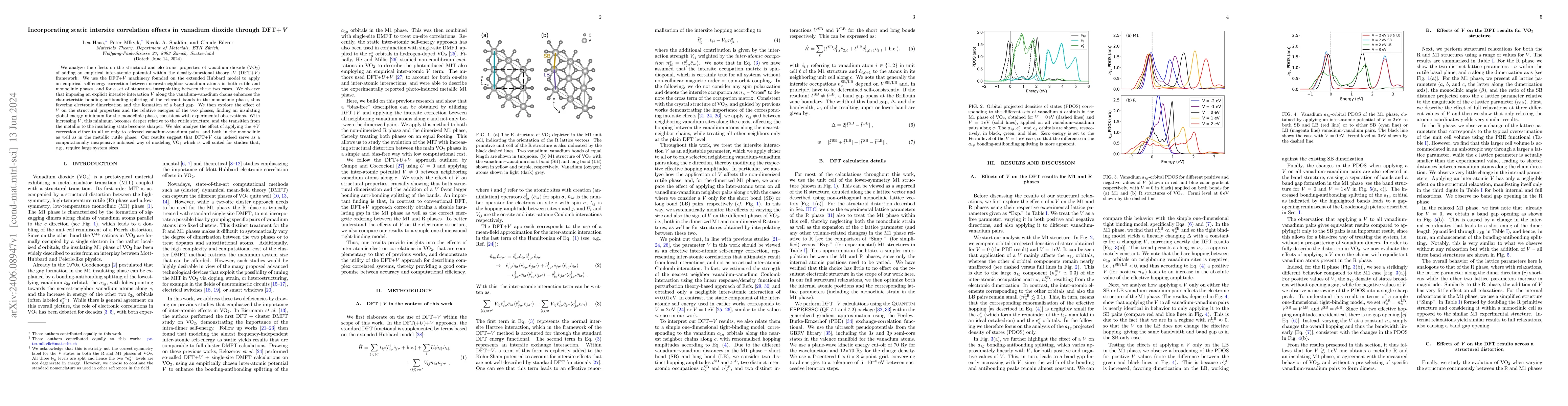 Thumbnail for Incorporating static intersite correlation effects in vanadium dioxide
  through DFT$+V$