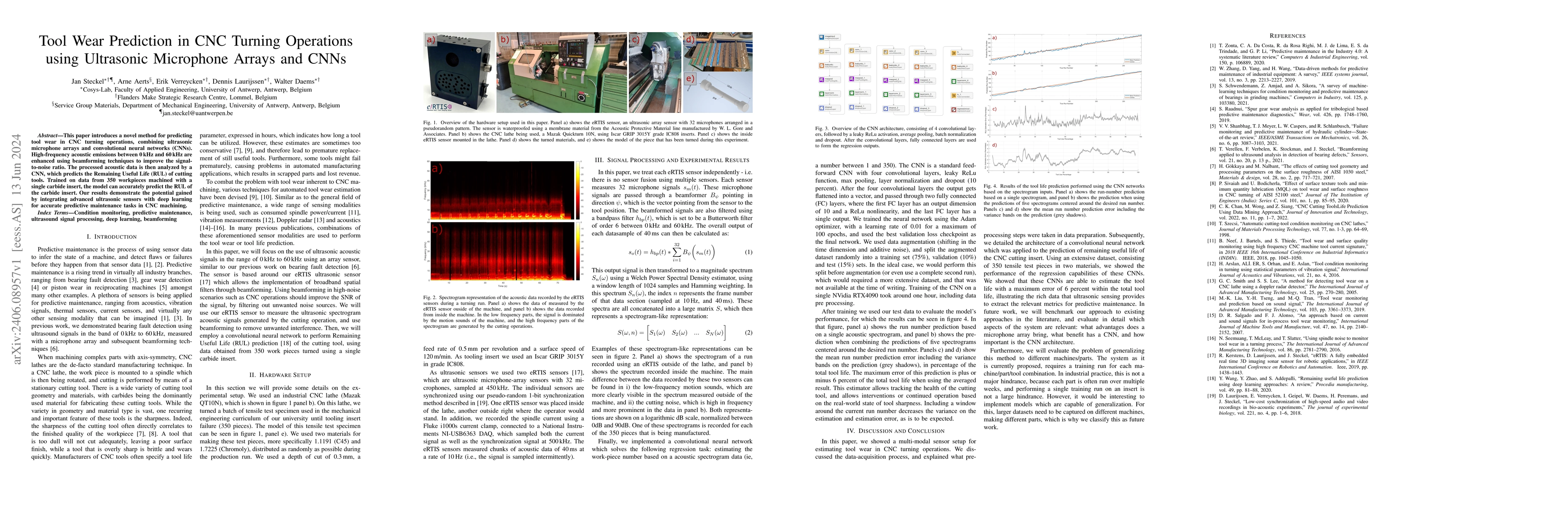 Thumbnail for Tool Wear Prediction in CNC Turning Operations using Ultrasonic
  Microphone Arrays and CNNs