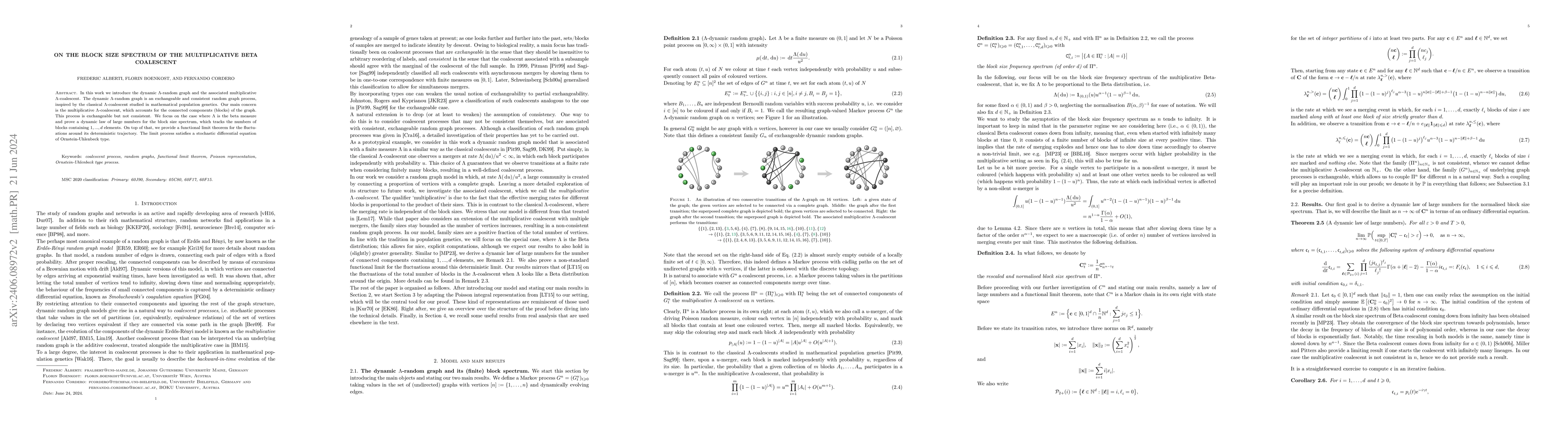 Thumbnail for On the block size spectrum of the multiplicative Beta coalescent