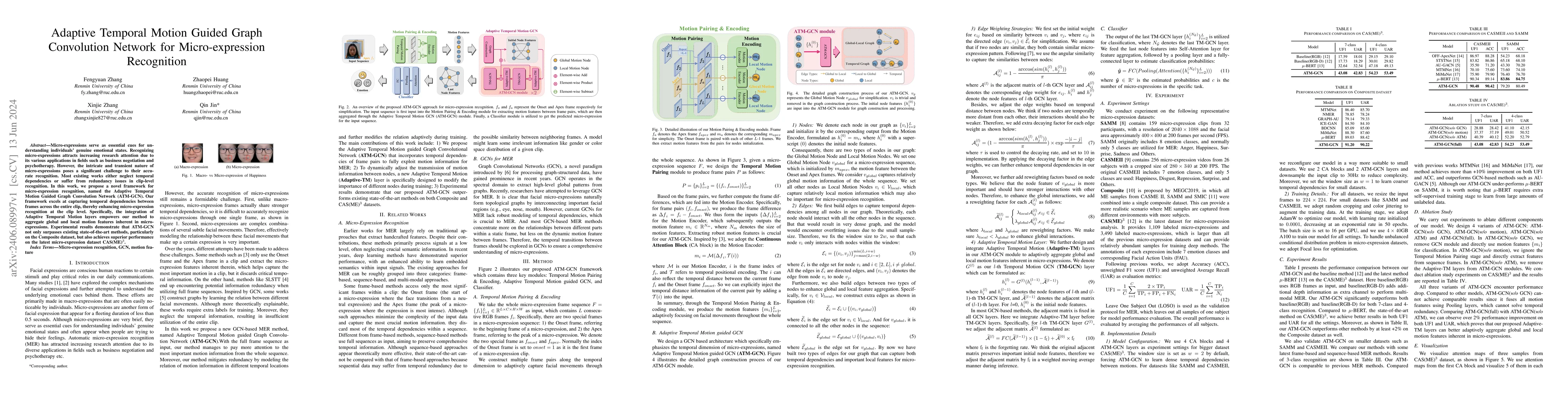 Thumbnail for Adaptive Temporal Motion Guided Graph Convolution Network for
  Micro-expression Recognition