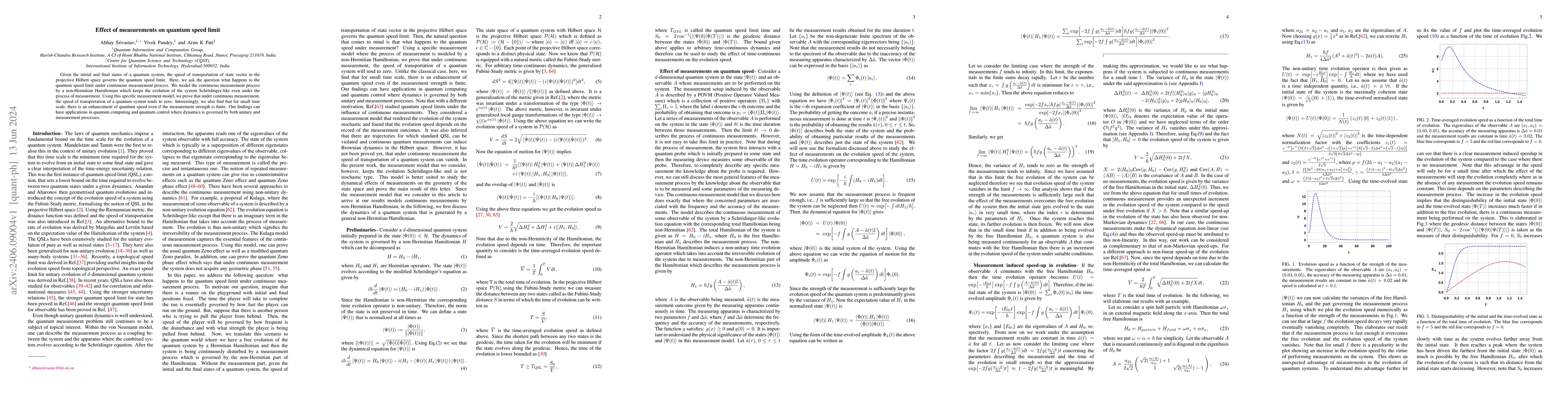 Thumbnail for Effect of measurements on quantum speed limit