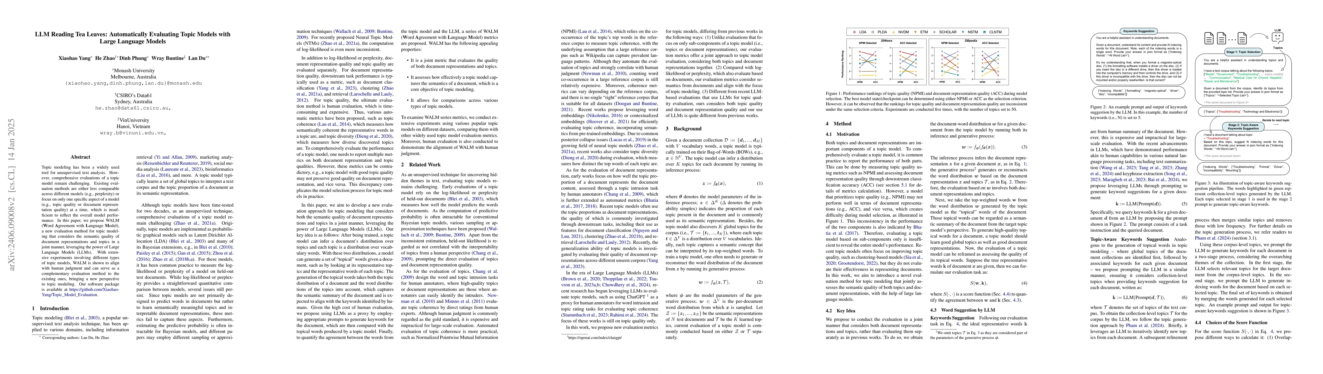 Thumbnail for LLM Reading Tea Leaves: Automatically Evaluating Topic Models with Large
  Language Models