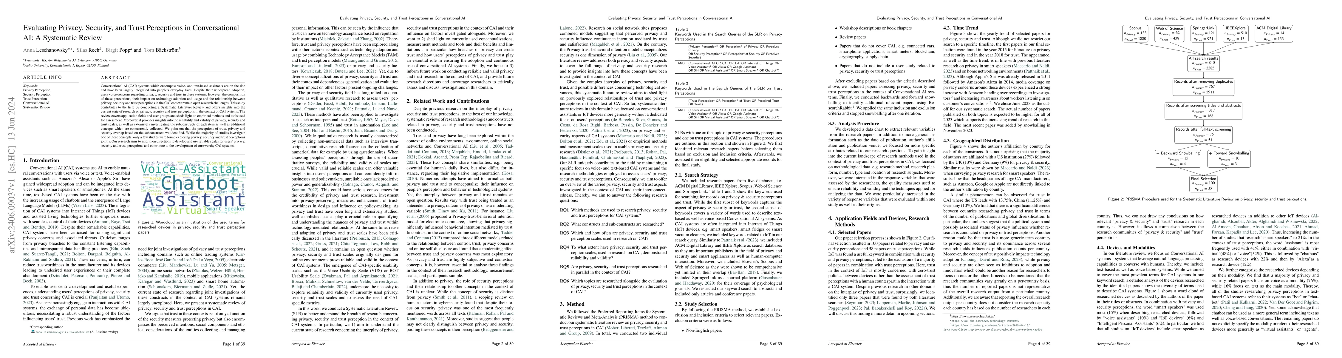 Thumbnail for Evaluating Privacy, Security, and Trust Perceptions in Conversational
  AI: A Systematic Review