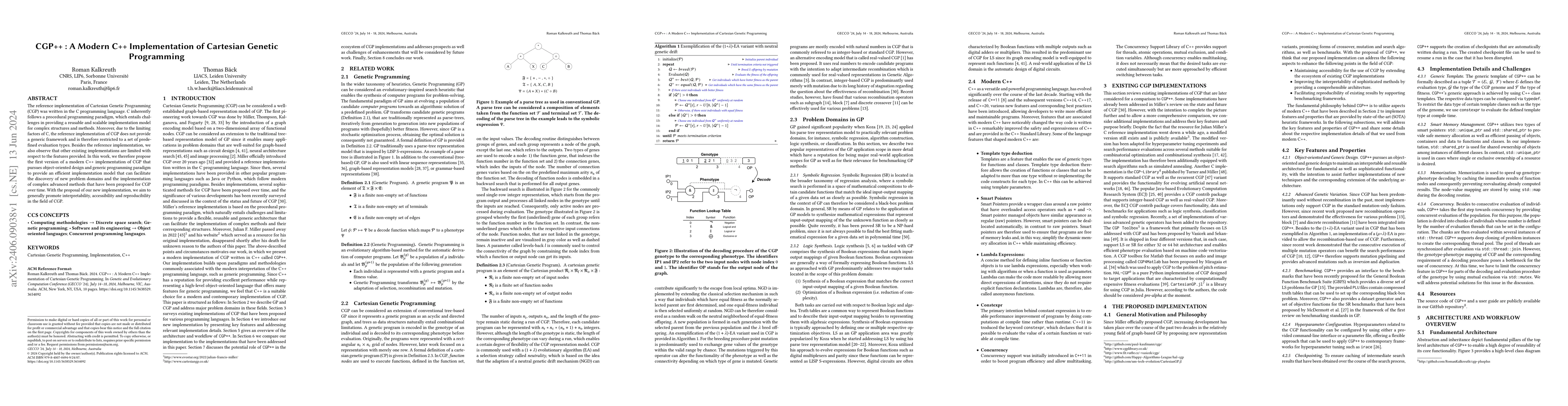 Thumbnail for CGP++ : A Modern C++ Implementation of Cartesian Genetic Programming
