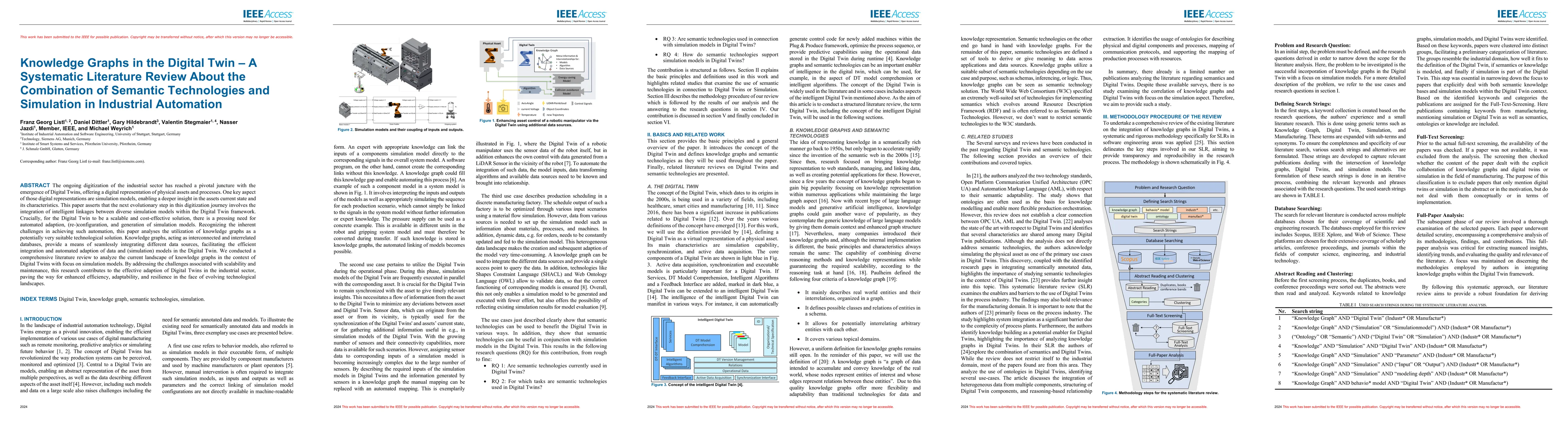 Thumbnail for Knowledge Graphs in the Digital Twin: A Systematic Literature Review
  About the Combination of Semantic Technologies and Simulation in Industrial
  Automation
