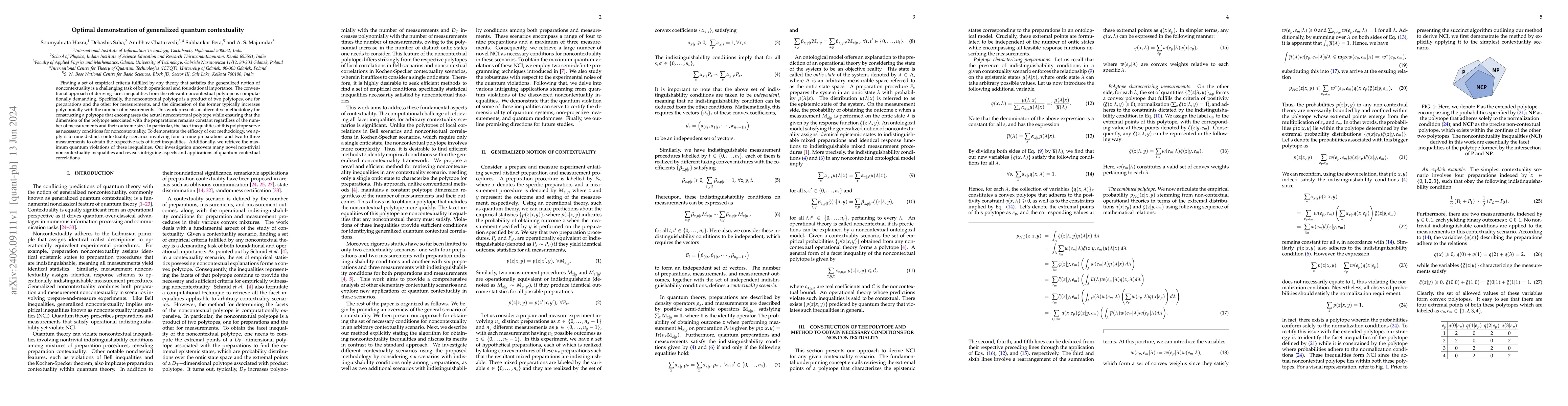 Thumbnail for Optimal demonstration of generalized quantum contextuality