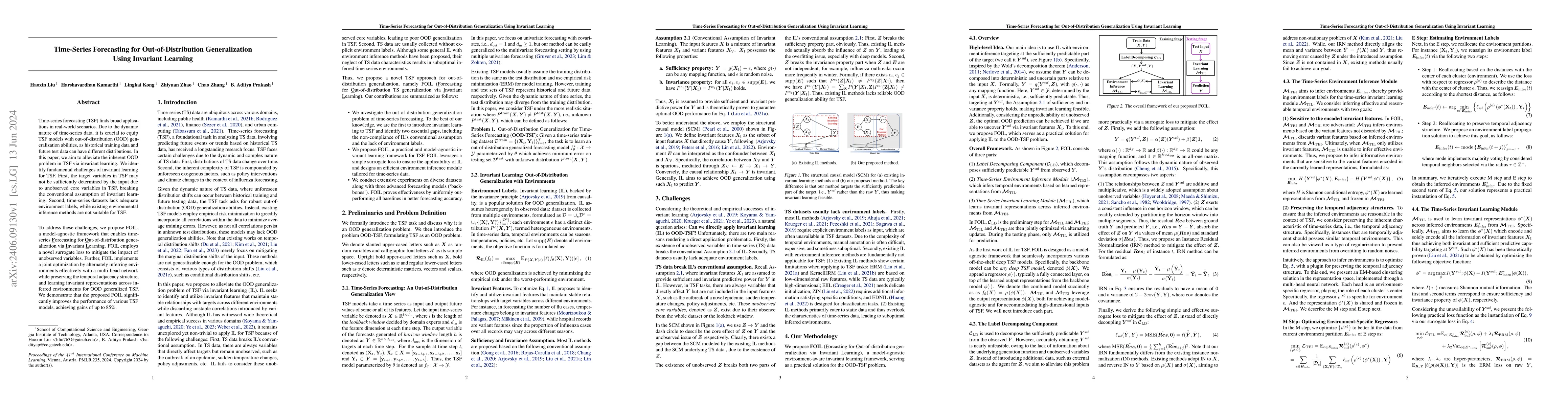 Thumbnail for Time-Series Forecasting for Out-of-Distribution Generalization Using
  Invariant Learning