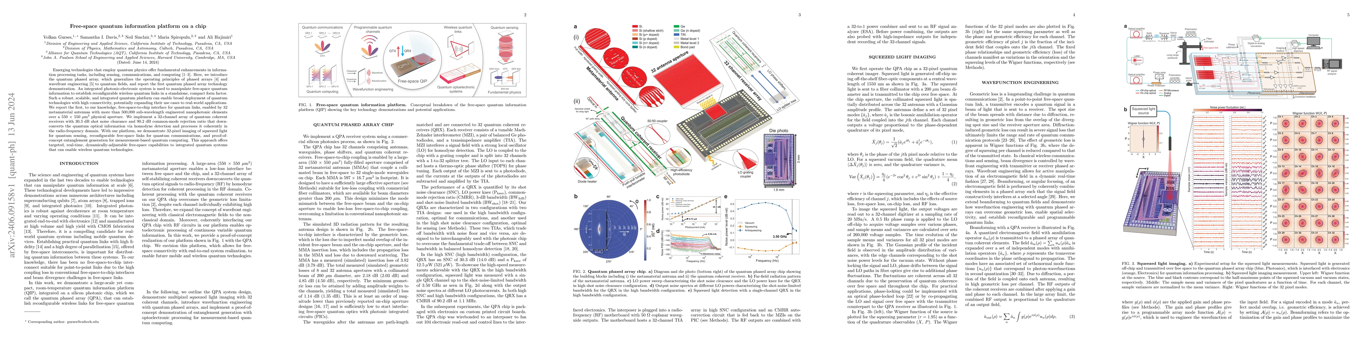 Thumbnail for Free-space quantum information platform on a chip