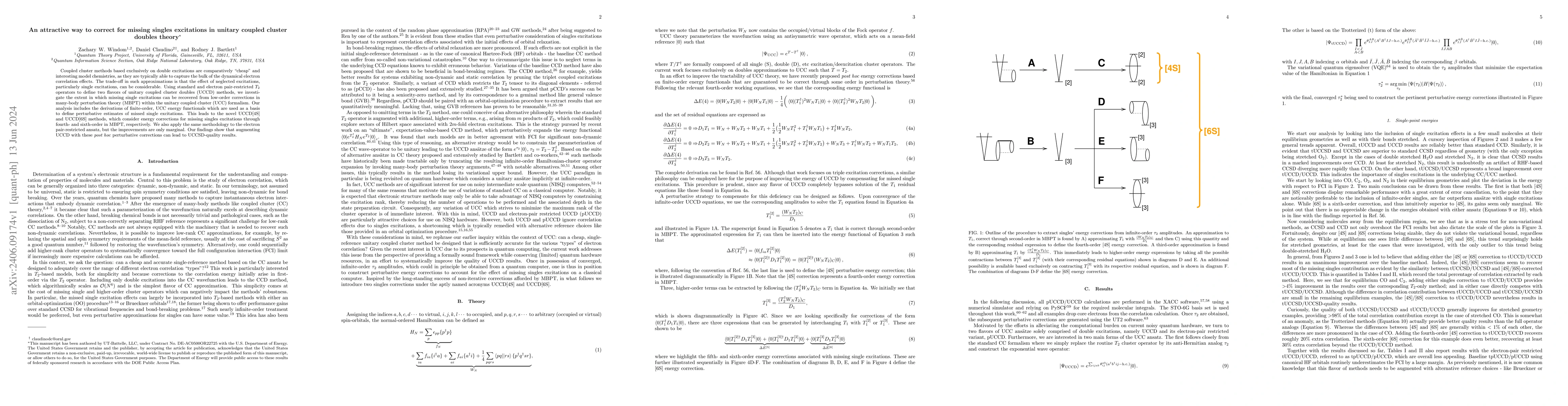 Thumbnail for An attractive way to correct for missing singles excitations in unitary
  coupled cluster doubles theory