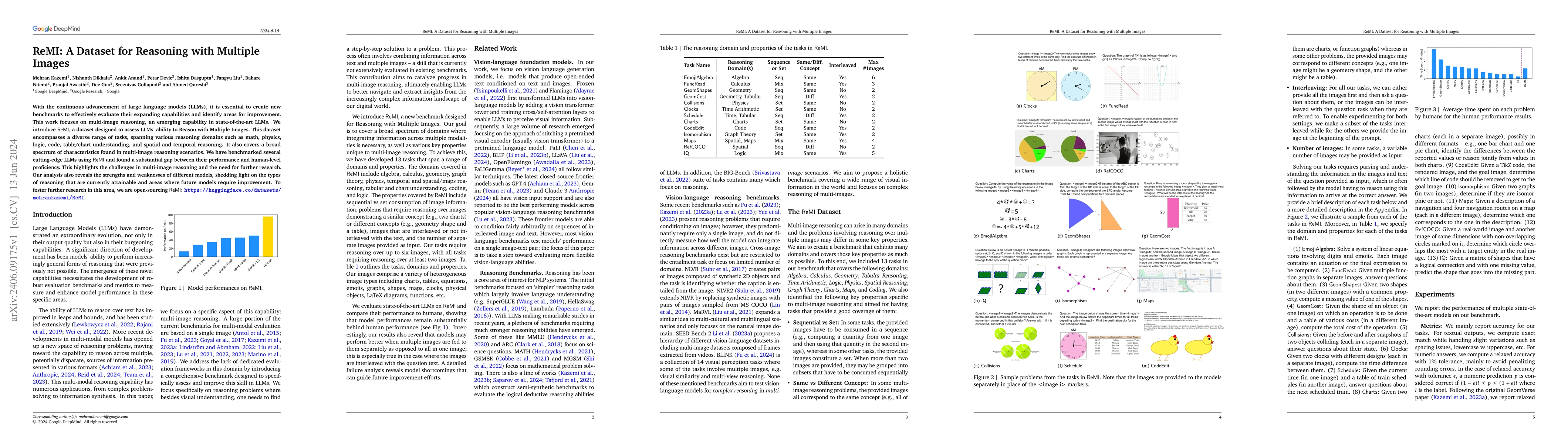 Thumbnail for ReMI: A Dataset for Reasoning with Multiple Images