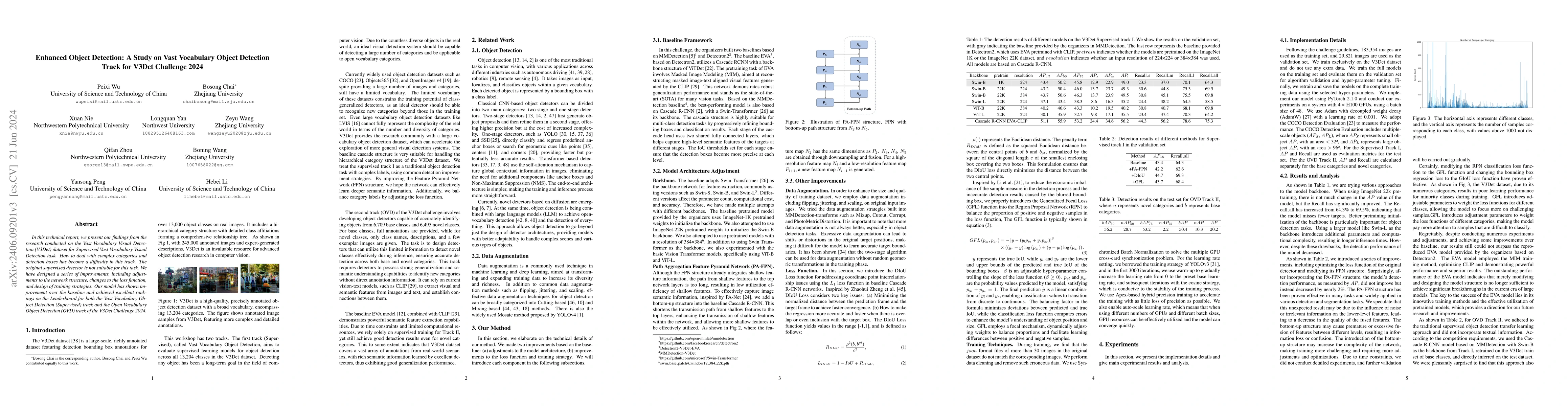Thumbnail for Enhanced Object Detection: A Study on Vast Vocabulary Object Detection
  Track for V3Det Challenge 2024